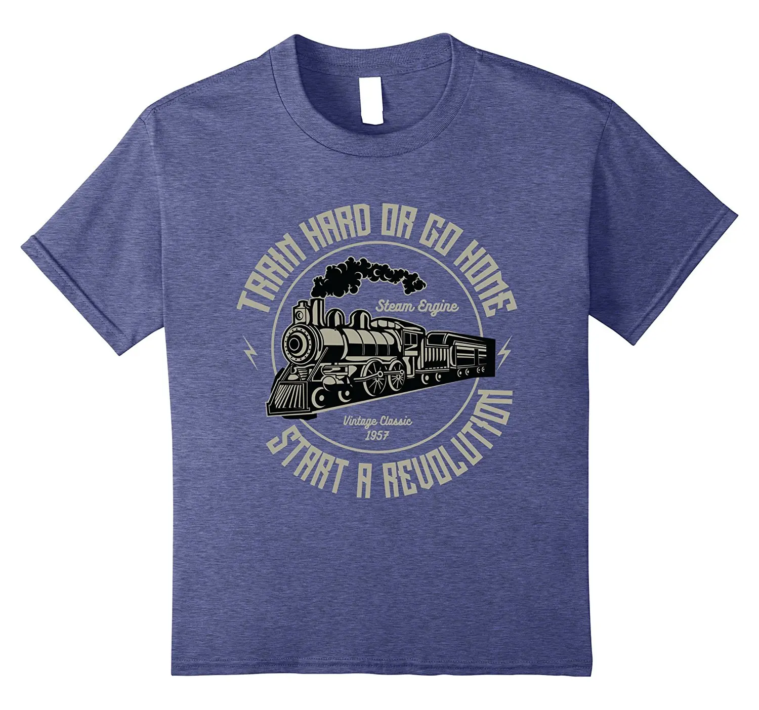 2019 Hot sale Fashion summer style Steam Train Locomotive Tee Shirt - Cool Trains T-Shirts shirt | Мужская одежда