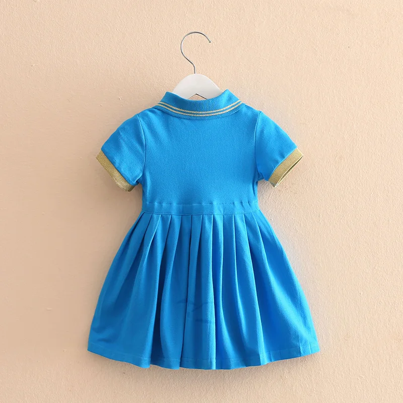 Платье в школьном стиле для маленьких девочек лето 2018 плиссированное