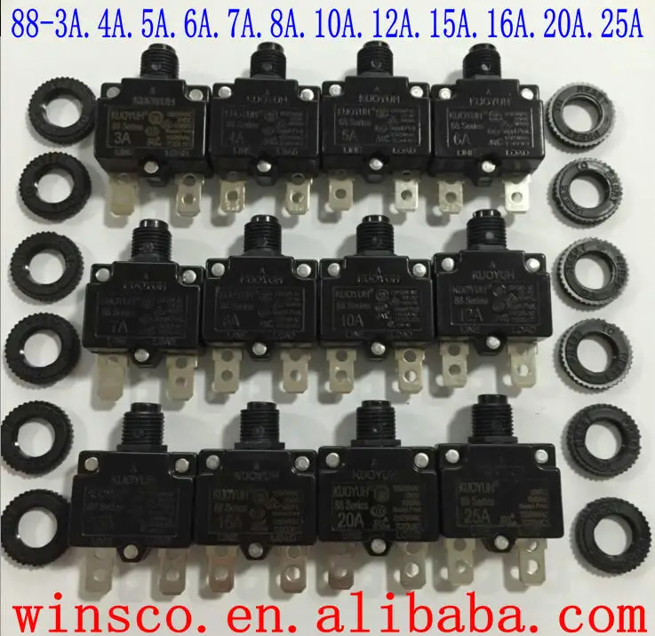 24 шт./лот 88-3A 88-4A 88-5A 88-6A 88-7A 88-8A 88-10A 88-12A 88-15A 88-16A 88-20A 88-25A 100% KUOYUH АВТОМАТИЧЕСКИЙ
