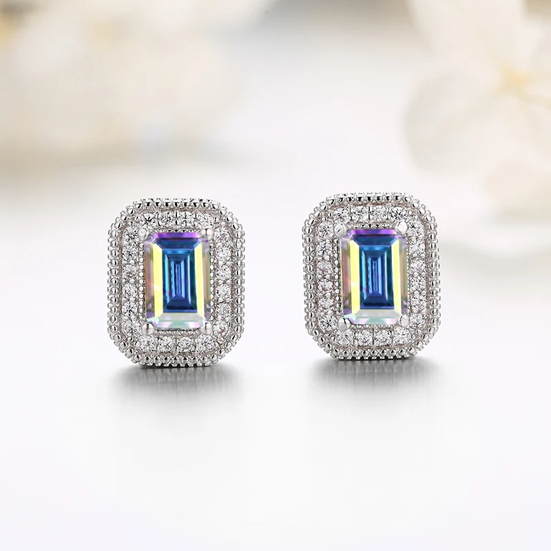 SEVENA Vintage Earrings For Women Geometric AAA Cubic Zircon Colorful Stone Fashion Jewelry Accessories Silver 2019 | Украшения и