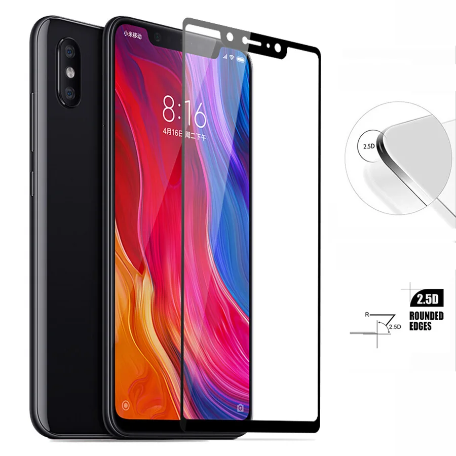 9D защита экрана из закаленного стекла для Xiao mi Red Note 7 6 Pro 8 SE A1 полное покрытие