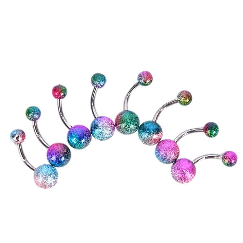 7/10/20PCS Colorful Stainless Steel Belly Button Rings Navel Piercing Ear Earring Piercings Body Jewelry | Украшения и аксессуары