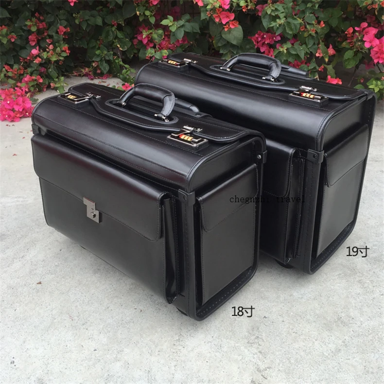 CARRYLOVE 1" дюймовый багаж из натуральной кожи посадка в бизнес-класс каюта чемодан тролли дорожная сумка для путешествий