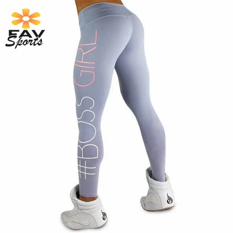 Workout Sports Running Jogging Women Letter Printed Yoga Pants Elastic seamless Leggings Slim Training Tights | Спорт и развлечения