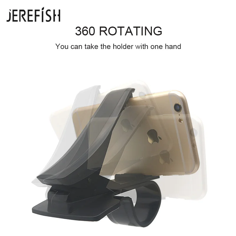Держатель для телефона JEREFISH на клейкой основе вращающийся 360 градусов iPhone 4-6 5