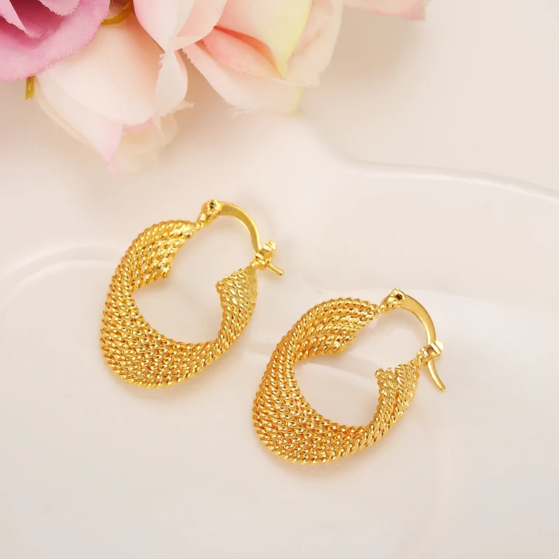 

Bangrui Top Quality Gold Color Earrings for Women/Girls Gold Color Arab Jewellery Africa Earring Wedding Gifts