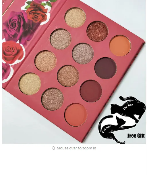 SUNAMCOME Горячая Роза солнце телесного цвета Shimmer Палитра теней не снять 12 поп Цвет