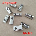 100 шт. резьба M5 Т-образная пружинная гайка 30-M5 полукруглая эластичная гайка для 3030 алюминиевого профиля аксессуары паз 8 мм