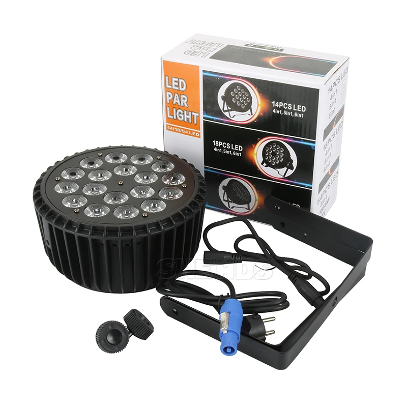 Светодиодный плоский параболический алюминиевый рефлектор 18x12W PowerCon Plug плоский Par свет деловой свет профессиональный Par Canfor вечерние диско DJ Uplighing