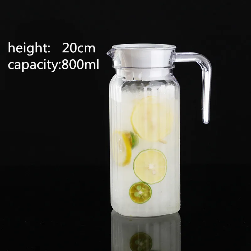 stripe kettle-800ml Большая емкость акриловый Молоко Фруктовый Сок Горшок для бара вечеринок вина пивная бутылка Напиток холодная вода чайники анти-падение кувшин для воды кувшин - Цвет: stripe kettle-800ml