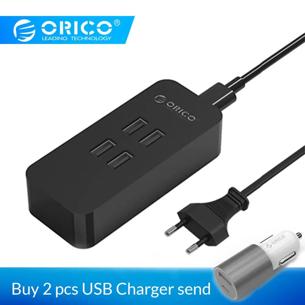 ORICO 4 порта USB зарядное устройство ЕС вилка настольное зарядное устройство Смарт зарядное устройство для samsung Xiaomi huawei планшет