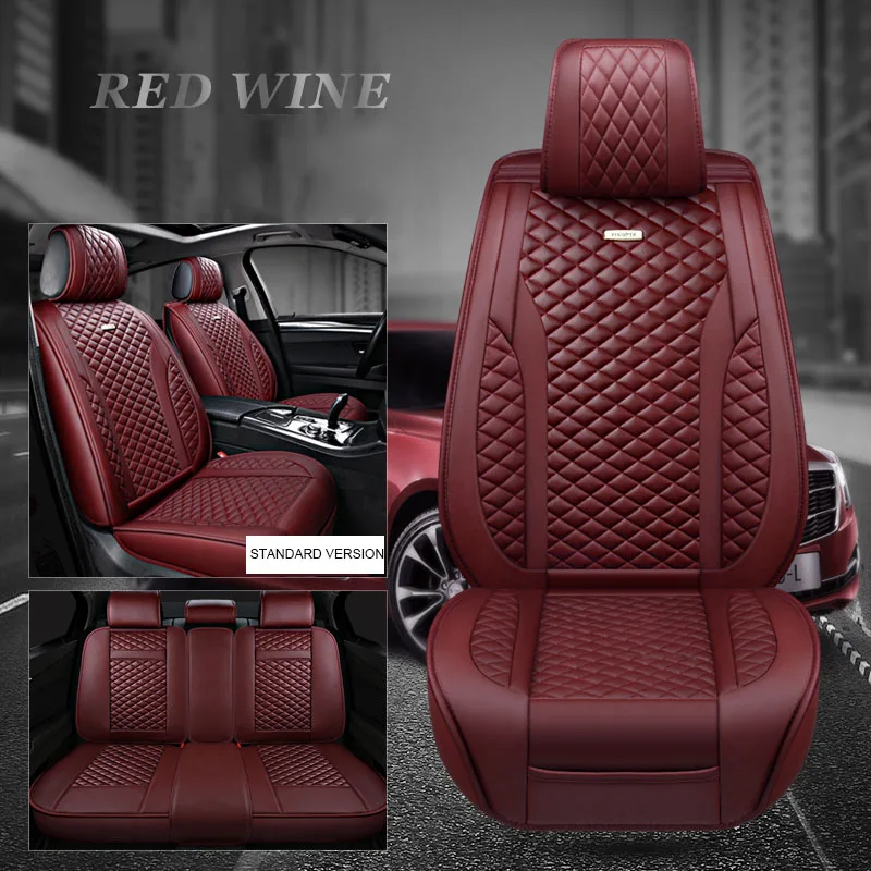 Автомобильные чехлы для автокресел для kia ceed mitsubishi asx lada vesta toyota corolla nissan qashqai, автомобильные чехлы для сидений, аксессуары stylin - Название цвета: RED WINE