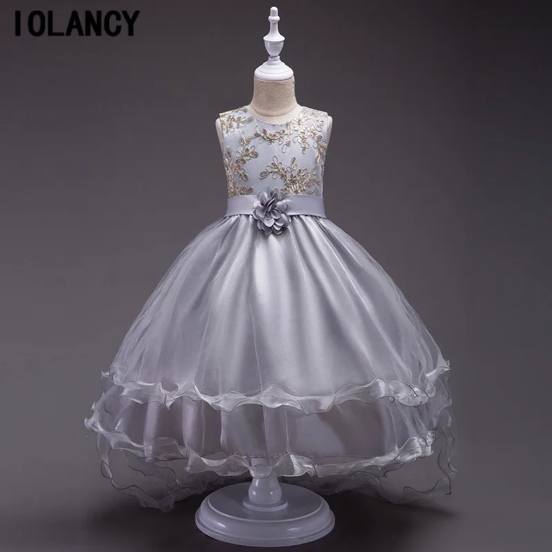 New 2018 Children Dress Embroidered Kids Girl Princess Tail Wedding Pageant Dresses Christmas Carnival Costumes for Girls GDR301 | Детская
