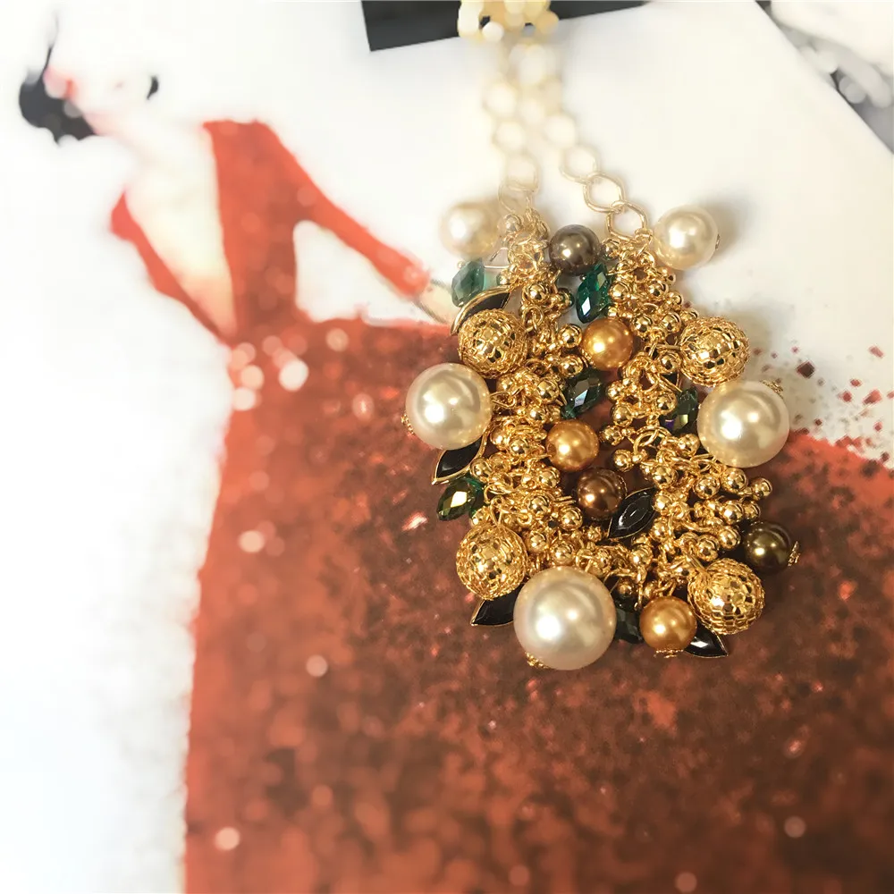 Модные богемные бусы ожерелье s макси ошейники имитация из жемчуга золотого