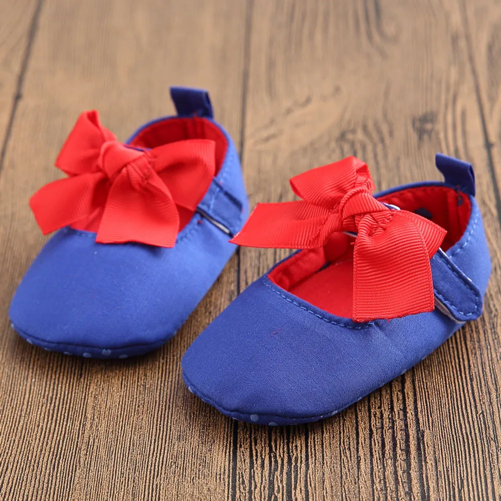 Лидер продаж Дешевые Новые Детские парусиновые кроссовки с бантом синие детские