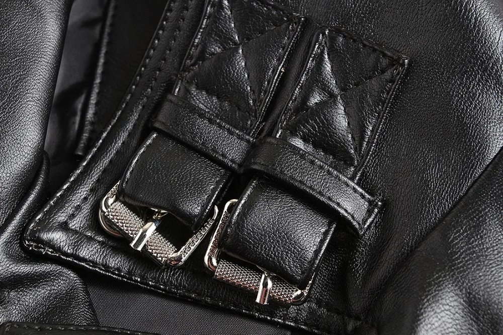 

Fashion Men's Winter Leather Double breasted Jackets Faux Jacket Stylish Slim Fit Coats Men Moto Skull Suede Jacket For Men