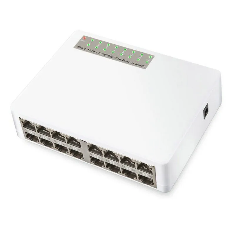 Мини 16 портов 10/100 Мбит/с Fast Ethernet LAN RJ45 Vlan сетевой коммутатор удлинитель