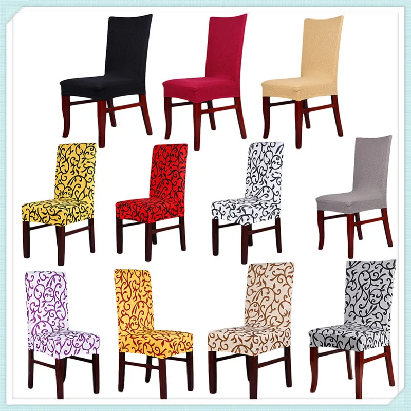 

New Spandex 7Colors Stretch Dining Chair Cover Hotel Restaurant Weddings Banquet Home Decoration Christmas Chair Covers JS-78