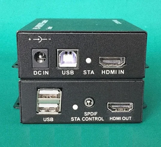 KVM UTP удлинитель HDMI Беспроводная USB клавиатура мышь включение/выключение 100 м 200 RJ45