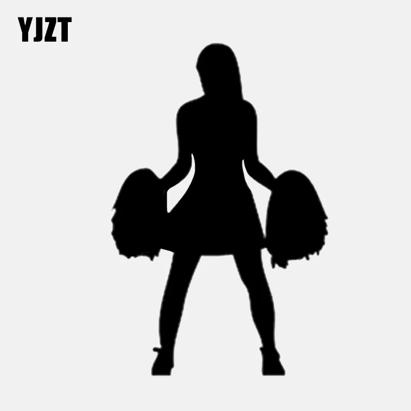 YJZT 8 7*13 3 см спортивный декор силуэт чарлидинга стикер для моделирования