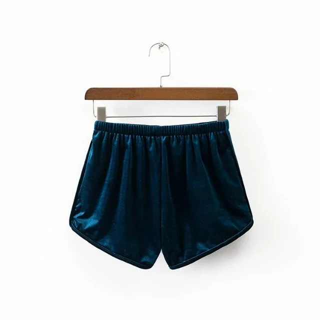 2017 весенне-летние женские модные бархатные шорты в стиле АА Популярные пляжные