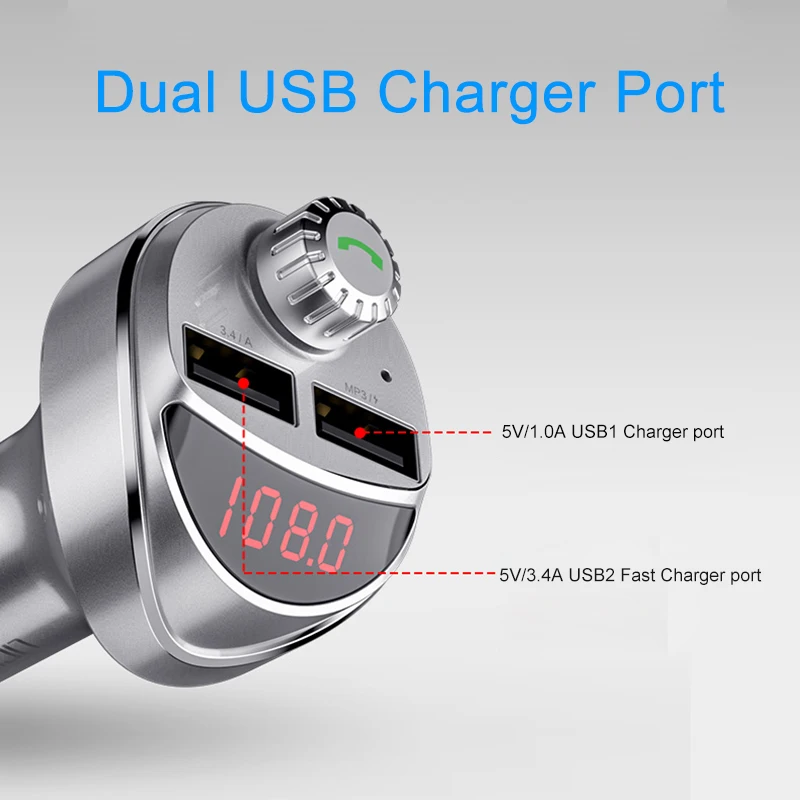 Зарядное устройство JINSERTA 4.4A USB Bluetooth fm передатчик беспроводной Автомобильный MP3