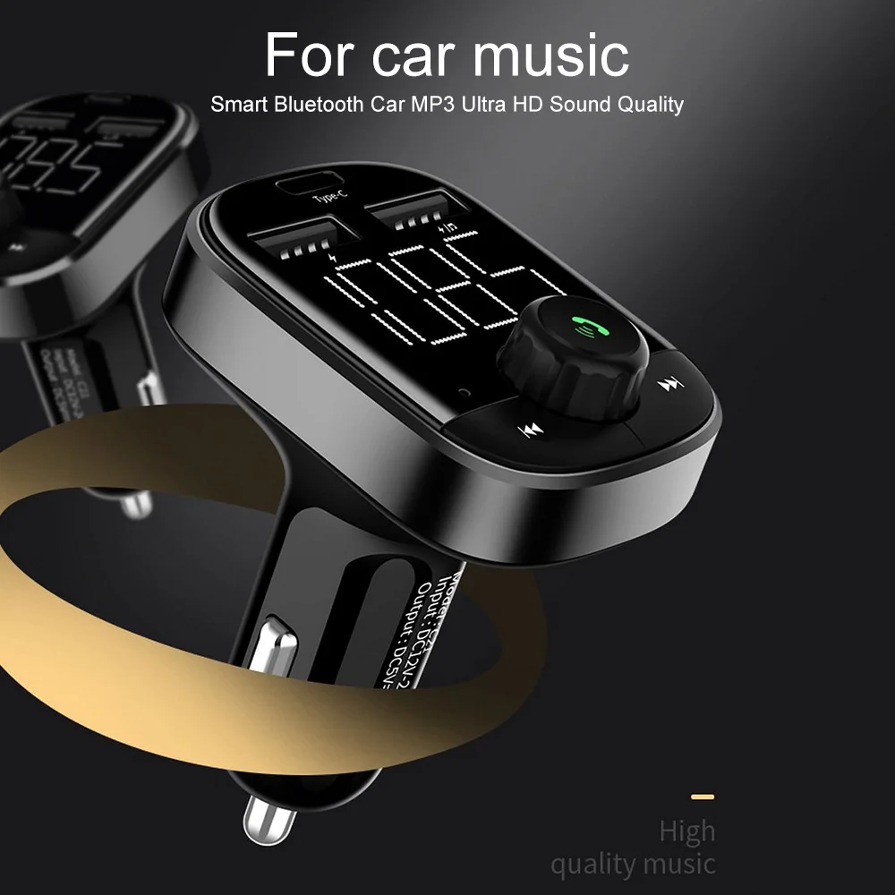 

Автомобильный Bluetooth MP3 новый современный автомобильный MP3 Bluetooth плеер Type-c карта быстрой зарядки двойной USB Bluetooth плеер без потерь качества звука