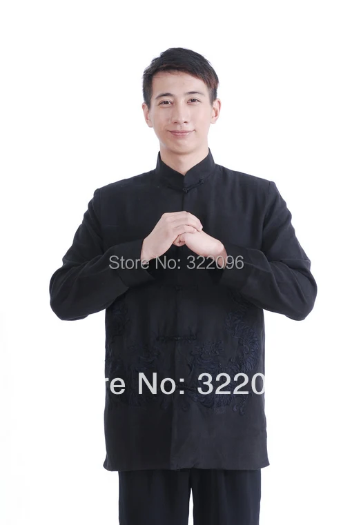 Замшевая куртка с двойным принтом в виде драконов Китайская традиционная стиле