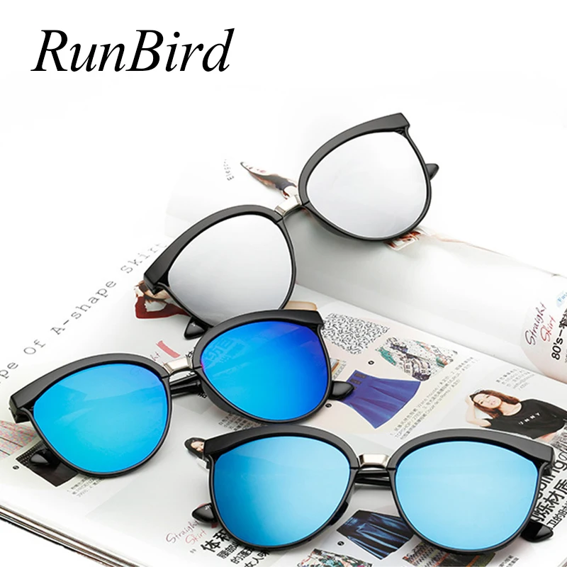 Солнечные очки RunBird кошачий глаз для женщин брендовые дизайнерские винтажные