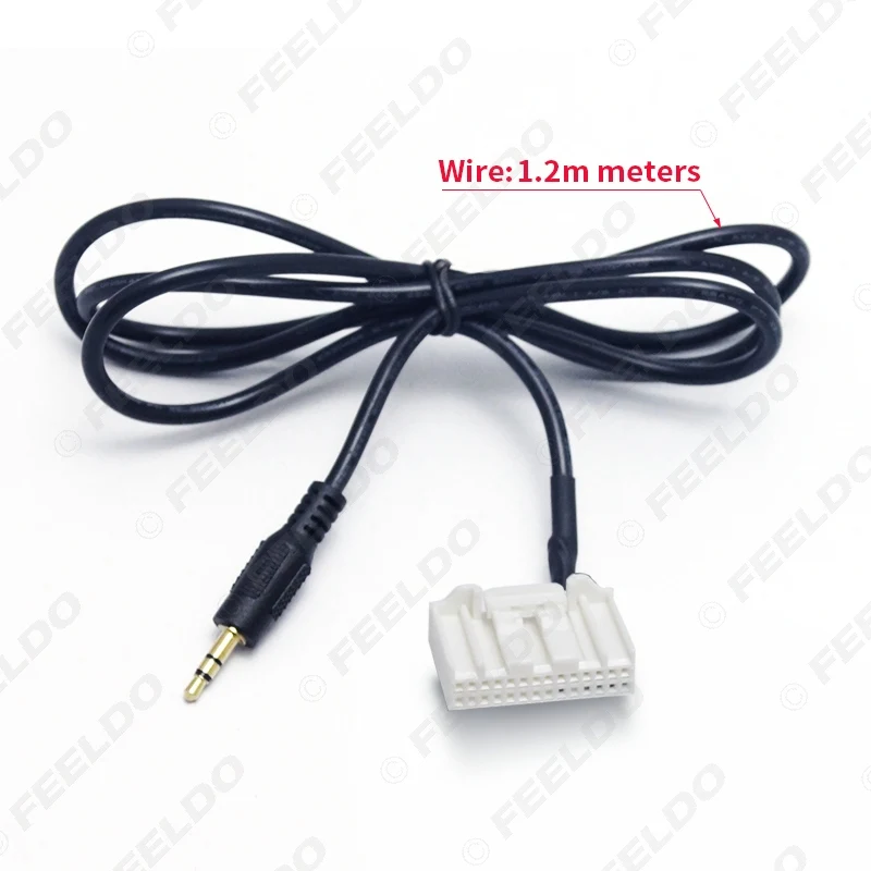 

FEELDO 10PCS Car 3.5mm Audio AUX 28PIN Wire Adapter Input Wire Cable For Toyota Camry/Corolla/Reiz/RAV4/Highlander #1740