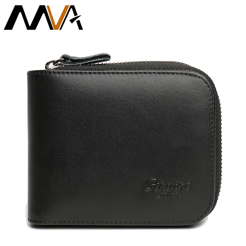 MVA Card Holder Purse Men Wallet Short Vintage Genuine Leather Organizer Wallets Brand Male Coin New | Багаж и сумки