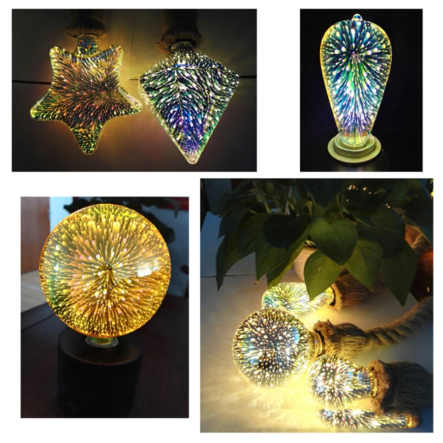 Zoyabell Led 3D сердце лампы Эдисона, стилизованные под языки пламени E27 лампы накаливания Ретро Винтаж декоративный Крытый настенный светильник Edison 110 V 220 V лампа