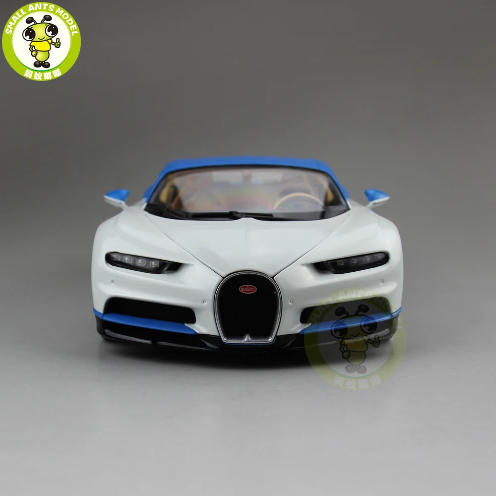1/18 Bugatti Chiron супер автомобиль Welly GTAUTOS литая металлическая модель автомобиля подарок на день рождения для мальчиков и девочек синий и белый