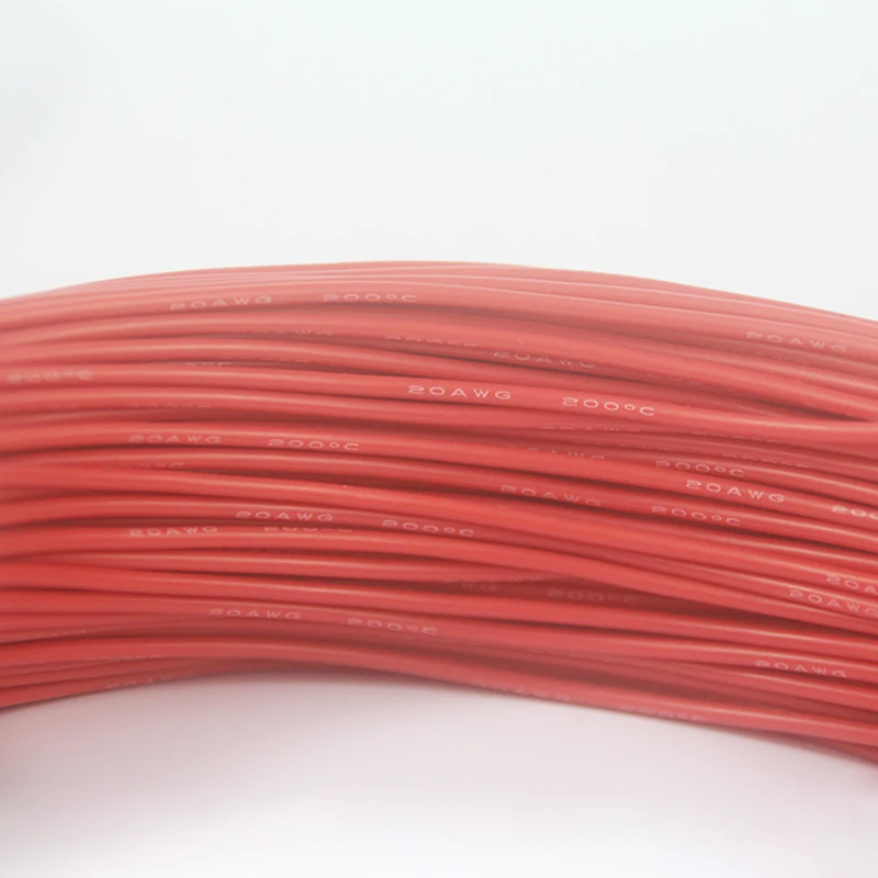 20 м/лот 10 метров красный + черный 18AWG 20AWG 22AWG 24AWG 26AWG термостойкий мягкий силиконовый