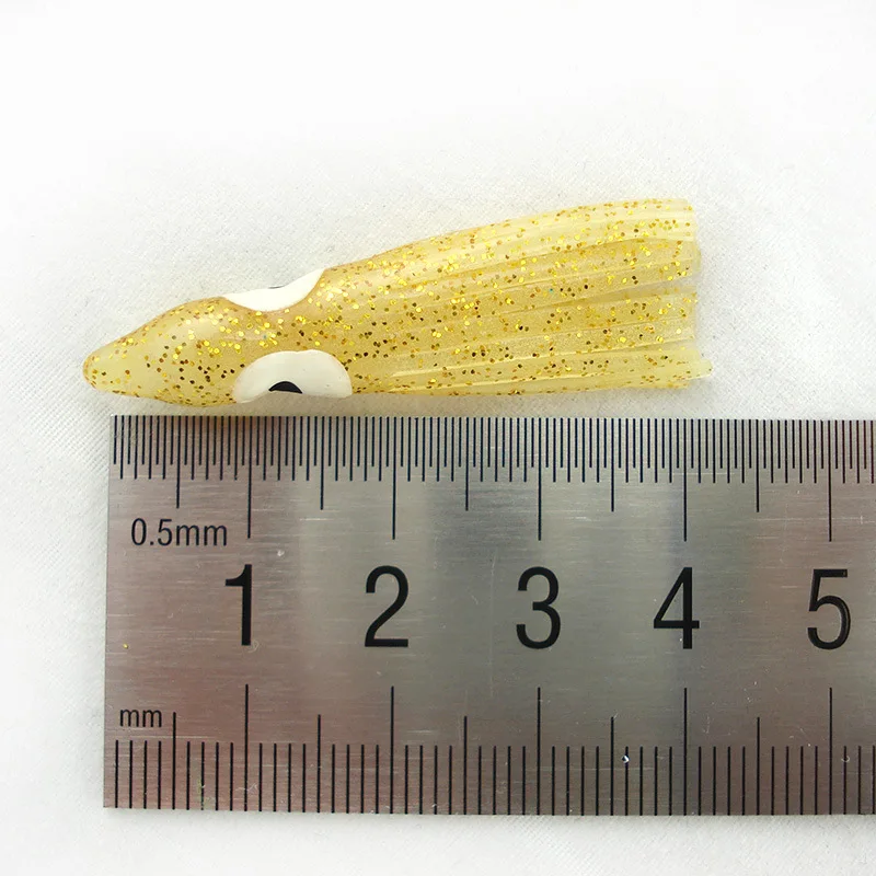 JSFUN 4 шт./лот см мягкая резиновая силиконовая приманка для кальмара рыболовная