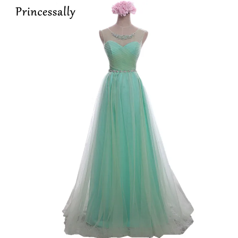 Женское фатиновое платье с вырезом мятно Зеленое Длинное сексуальное прозрачное