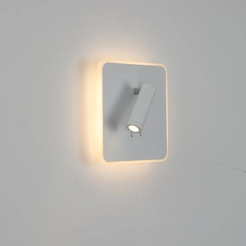 Настенная Светодиодная лампа в скандинавском стиле комнатное бра с точечным