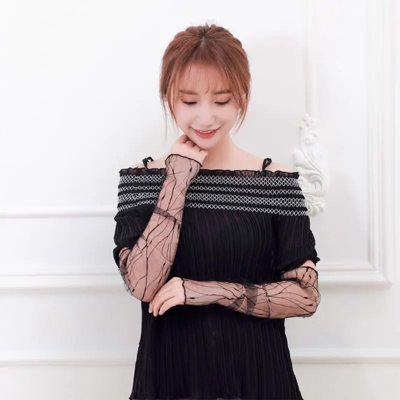 Женские летние длинные перчатки с защитой от ультрафиолета длиной до локтя