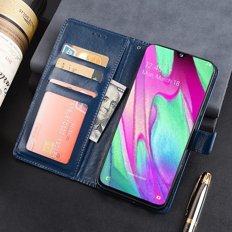Чехол для Samsung Galaxy A40 роскошный флип-чехол из искусственной кожи кожаный чехол A405FD
