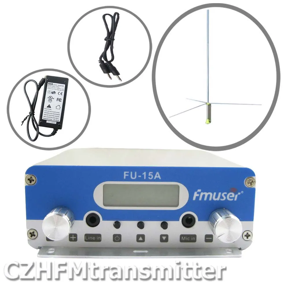 FMUSER Φ V1.0 FM stereo PLL широковещательный передатчик + 1/2wave gp антенна адаптер питания
