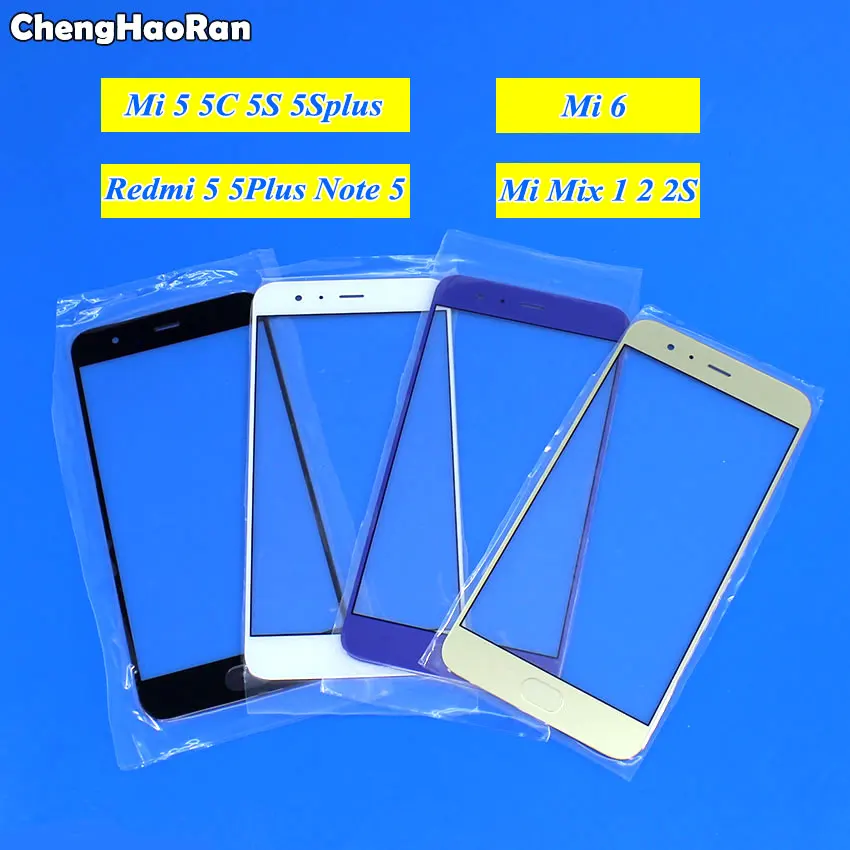 ChengHaoRan 1 шт. для Xiaomi Mi 5 5C 5S 5s Plus 6 Mix 2 Redmi 5Plus Note передняя стеклянная панель сенсорный