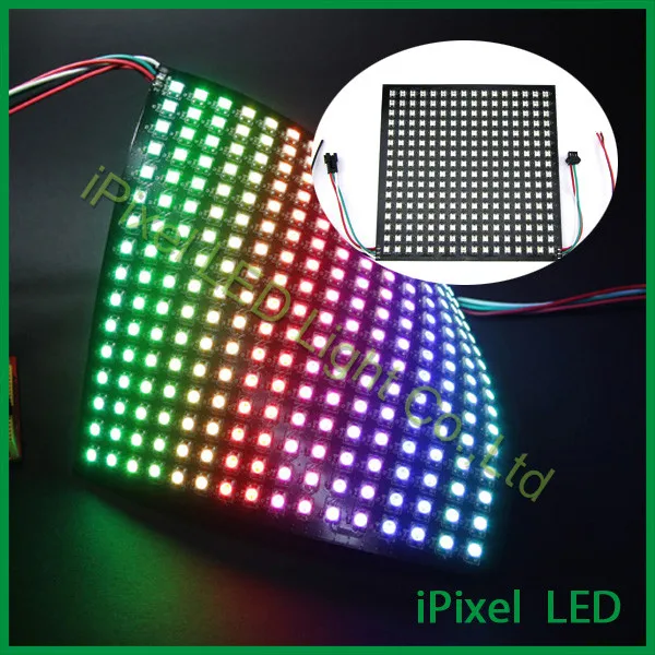 16*16 пикселей матрица WS2812 светодиодная цифровая фотовспышка DC5V SMD5050 RGB|light yaki lace