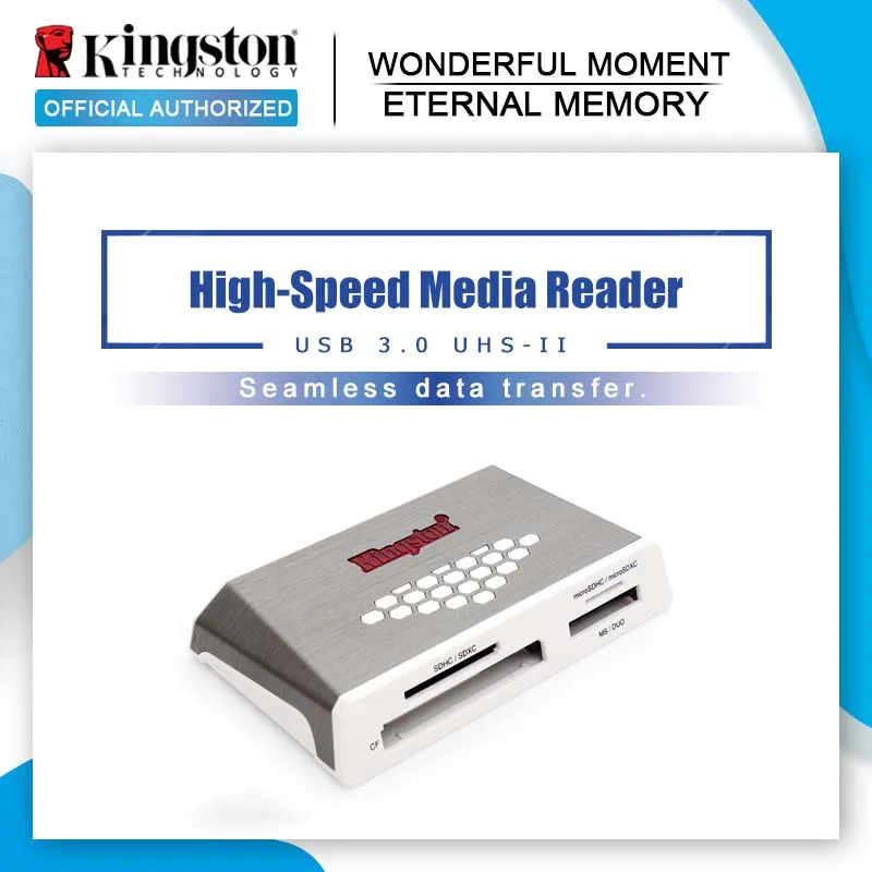 Original Kingston Digital USB 3.0 SD TF CF Microsd Card Reader Hi-Speed Media All-in-one External USB