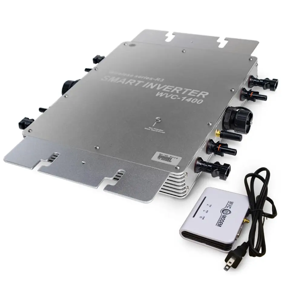 with modem Сертификация CE, приложение и монитор ПК IP65 1400W MPPT сетка галстук микро солнечный инвертор, 22-50VDC до 80-280VAC, для 4x400W панелей макс - Цвет: with modem