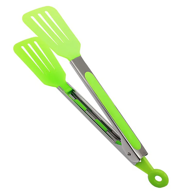 

Nylon Non-Stick Kitchen Tongs Stainless Steel Barbecue Tongs Pizza Bread Steak BBQ Tong Clip Kitchen Accessories