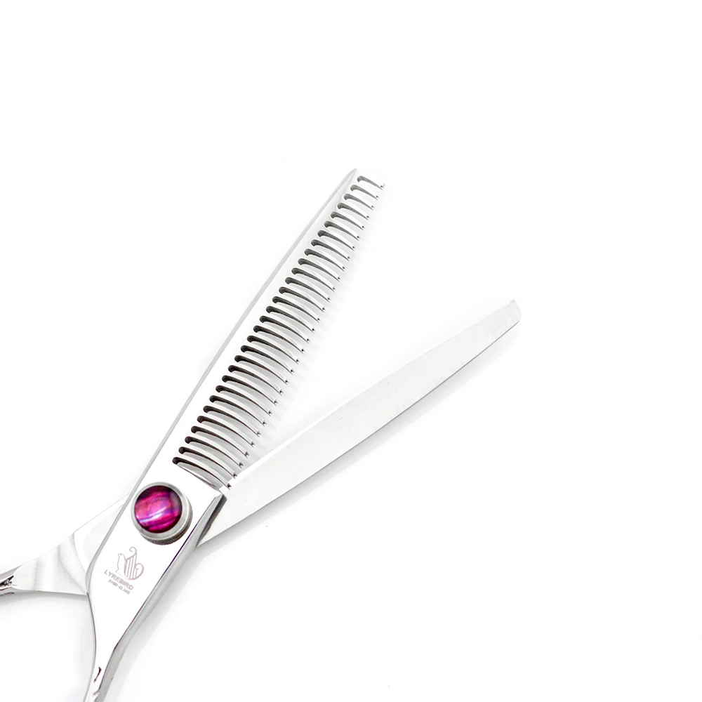 Hair scissors 6 INCH Hairdressing Left hand and right handle Big purple screw engraving Lyrebird HIGH CLASS NEW | Красота и здоровье