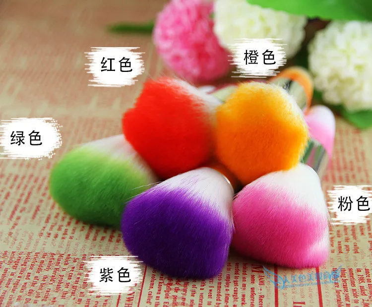 Модные мини портативные Кисти для дизайна ногтей мягкие щетки очистки УФ-гель