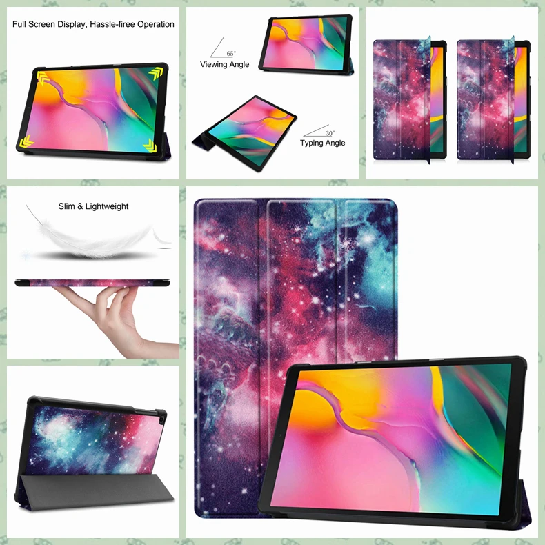 3 складной чехол подставка для Samsung Galaxy Tab A 10 1 2019 T510 T515 SM магнитный из