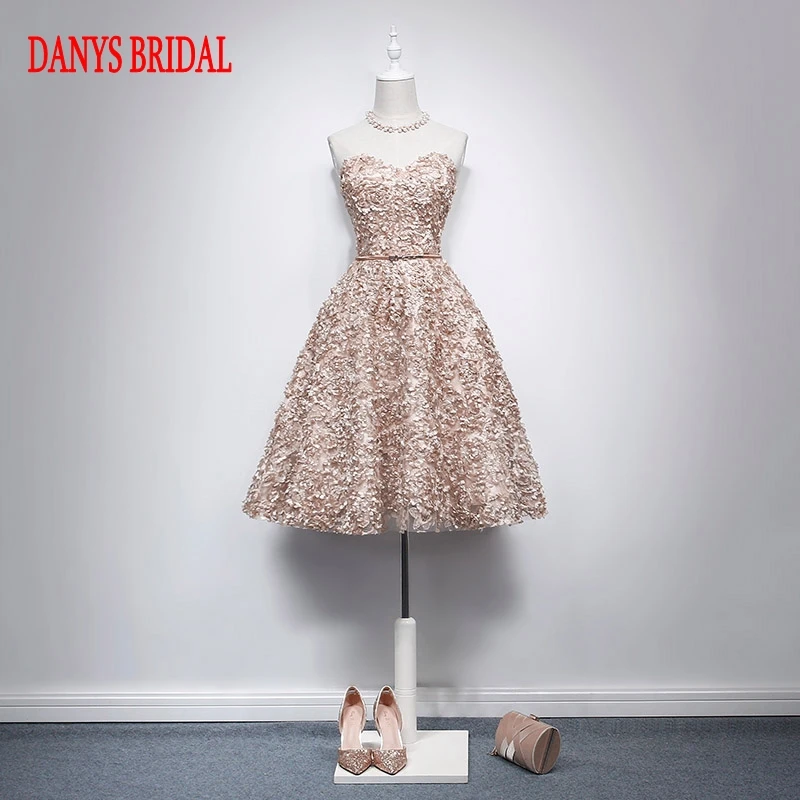 Золотое короткое платье для выпускного вечера милое вечернее | Свадьбы и