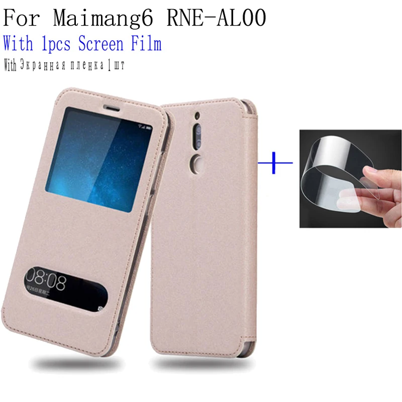 Чехол для Huawei Maimang 6 чехол телефона с окошком просмотра из искусственной кожи Maimang6